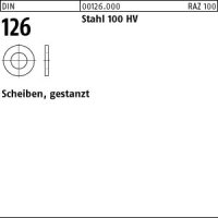 100 Scheiben DIN 126 Stahl 6,6