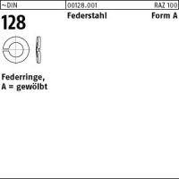 100 Federringe DIN 128 Federstahl A 5