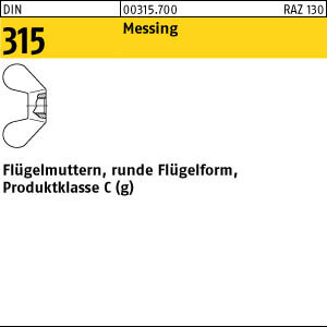 10 Flügelmuttern DIN 315 Messing M16