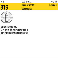 25 KugelknÃ¶pfe DIN 319 C 16 M4 schwarz...