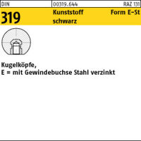 10 KugelknÃ¶pfe DIN 319 E 32 M8 schwarz mit...
