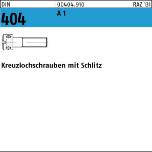 100 Edelstahl A1 Kreuzlochschrauben DIN 404 1.4305 M5x10