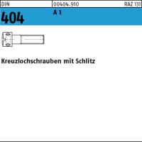 100 Edelstahl A1 Kreuzlochschrauben DIN 404 1.4305 M5x10