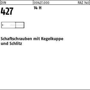 50 Schaftschrauben DIN 427 14H M12x40 Stahl