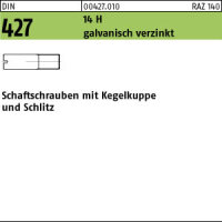 100 Schaftschrauben DIN 427 14H M5x10 verzinkt Stahl