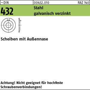 25 Scheiben DIN 432 verzinkt 37