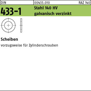 500 Scheiben DIN 433 -1 verzinkt 3,7