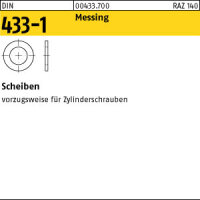 1000 Scheiben DIN 433 -1 Messing 10,5