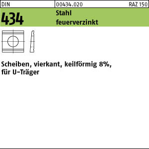 50 U-Scheiben DIN 434 feuerverzinkt 26