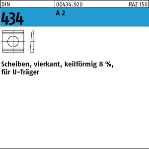10 Edelstahl U-Scheiben DIN 434 A2 26