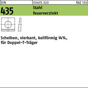100 I-Scheiben DIN 435 feuerverzinkt 9