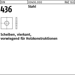 50 Scheiben DIN 436 Stahl 24