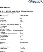 100 Sechskantmuttern niedrig DIN 439 04 DiSP M16
