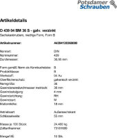 10 Sechskantmuttern niedrig DIN 439 04 verzinkt M36