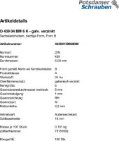 100 Sechskantmuttern niedrig DIN 439 04 verzinkt M6