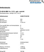 100 Feingewinde Sechskantmuttern niedrig DIN 439 04...