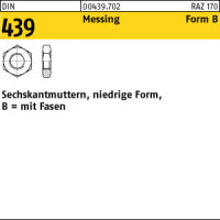 100 Sechskantmuttern niedrig DIN 439 Messing M5