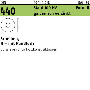 50 Scheiben DIN 440 verzinkt R 22