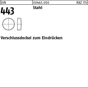 50 Verschlussdeckel DIN 443 Stahl 36