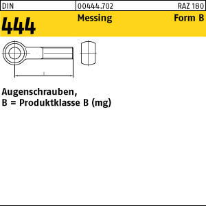 10 Augenschrauben DIN 444 Messing BM12x60