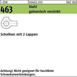 100 Scheiben DIN 463 verzinkt 23