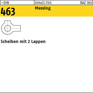 50 Scheiben DIN 463 Messing 17