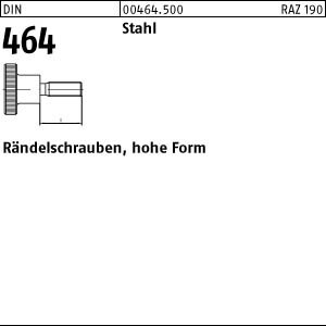 25 Rändelschrauben DIN 464 Stahl M8x12