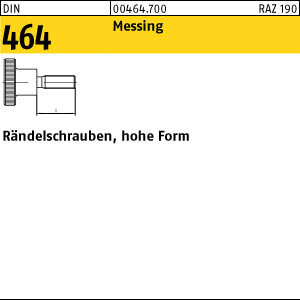 50 Rändelschrauben DIN 464 Messing M3x6
