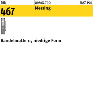 100 Rändelmuttern DIN 467 Messing M3