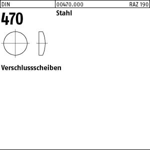 500 Verschlussscheiben DIN 470 Stahl 25