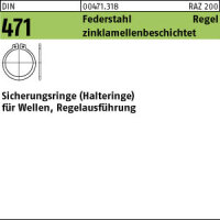 250 Sicherungsringe DIN 471 zinklamellenbeschichtet 32x1,5