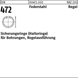 100 Sicherungsringe DIN 472 Federstahl 47x1,75