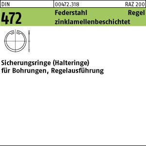 100 Sicherungsringe DIN 472 zinklamellenbeschichtet 60x2