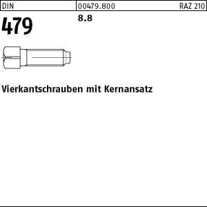 25 Vierkantschrauben DIN 479 8.8 Stahl M16x50