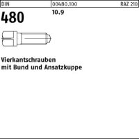 10 Vierkantschrauben DIN 480 10.9 Stahl M16x60