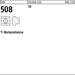 10 T-Nutensteine DIN 508 10 12 M10 Stahl