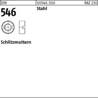 100 Schlitzmuttern DIN 546 Stahl M5