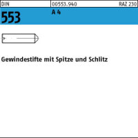 25 Edelstahl V4A Schlitz Gewindestifte DIN 553 A4 M6x6