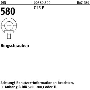1 Ringschrauben DIN 580 C15E Stahl M56