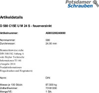 1 Ringschrauben DIN 580 C15E U feuerverzinkt M24