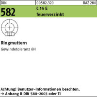 10 Ringmuttern DIN 582 C15E feuerverzinkt M12