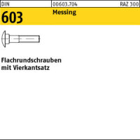 100 Messing Schlossschrauben DIN 603 M5x20