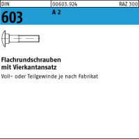 100 Edelstahl V2A Schlossschrauben DIN 603 A2 M12x35