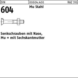 50 Senkschrauben + Mutter DIN 604 Stahl M12x110