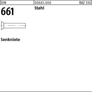 250 Senknieten DIN 661 Stahl 5x50