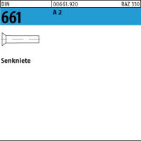 100 Edelstahl V2A Senknieten DIN 661 A2 4x6