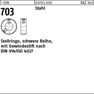 1 Stellringe DIN 703 Stahl 50