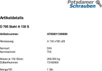 1 Stellringe DIN 705 Stahl A130