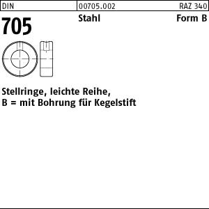 5 Stellringe DIN 705 Stahl B 35