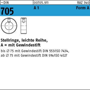 10 Edelstahl A1 Stellringe DIN 705 1.4305 A 6